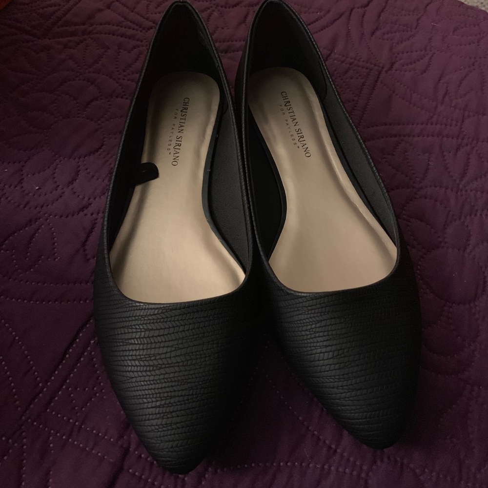 Brand new black flats Size 11 wide